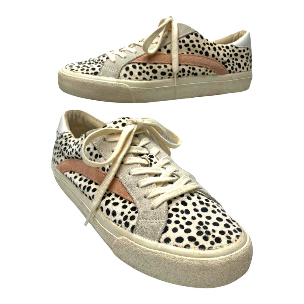 MADEWELL AH 758‎ Sidewalk Low Dyed Fur Calf Hair Leather Sneakers